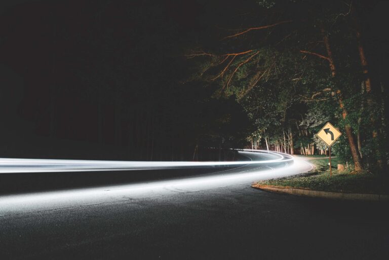 Forest and dark road